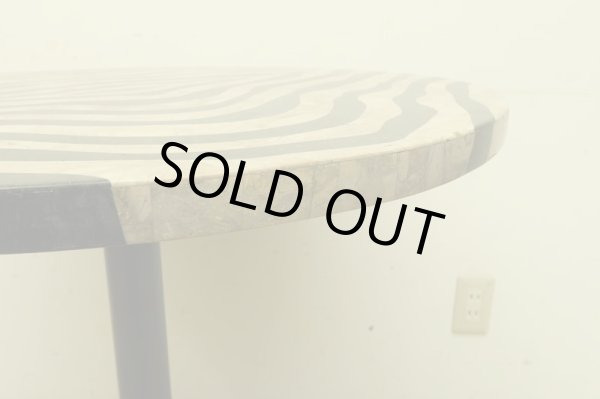 画像4: 古い ゼブラ柄のラウンドテーブル