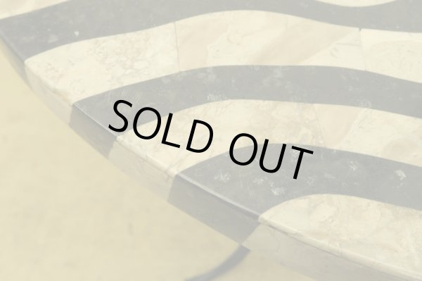 画像6: 古い ゼブラ柄のラウンドテーブル