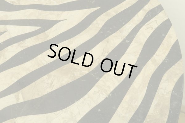 画像8: 古い ゼブラ柄のラウンドテーブル