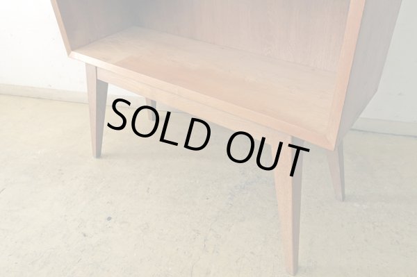 画像7: ヴィンテージ タモ材の収納棚 シェルフ