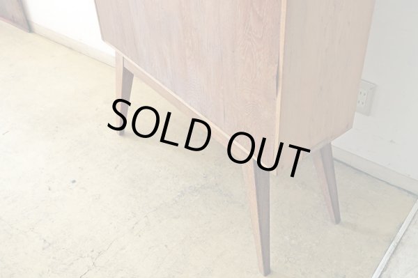 画像11: ヴィンテージ タモ材の収納棚 シェルフ