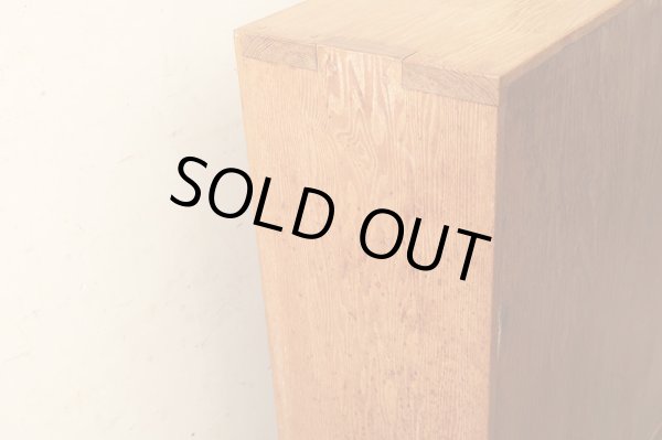 画像10: ヴィンテージ タモ材の収納棚 シェルフ