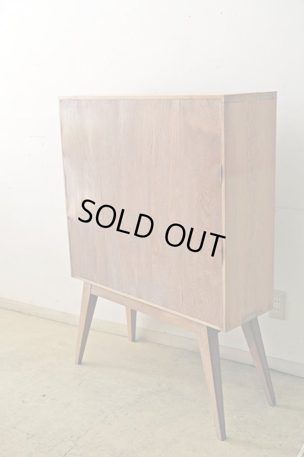 画像3: ヴィンテージ タモ材の収納棚 シェルフ