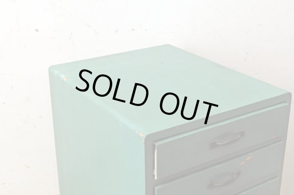 画像5: アンティーク エメラルドグリーンの６杯小引き出し A4サイズ