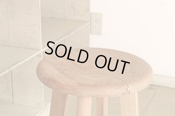 画像4: アンティーク 木製スツール 丸椅子