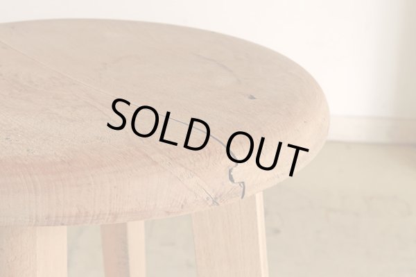 画像10: アンティーク 木製スツール 丸椅子