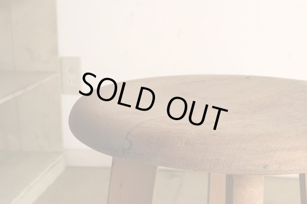 画像12: アンティーク 木製スツール 丸椅子