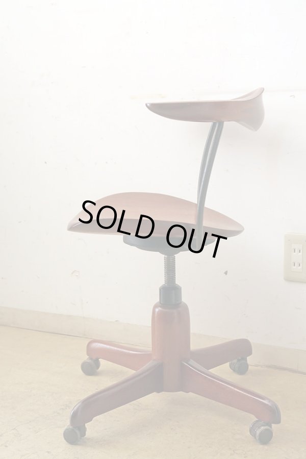 画像2: ヴィンテージ チーク材のアームチェア デスクチェア