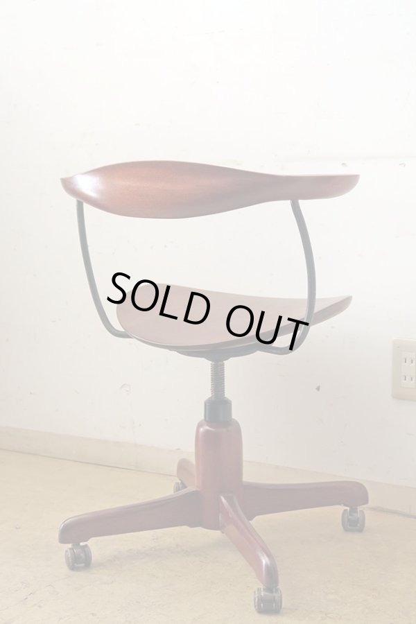 画像3: ヴィンテージ チーク材のアームチェア デスクチェア