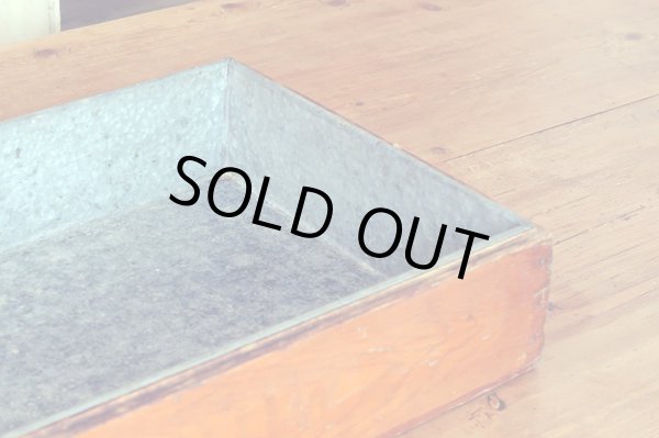 画像7: アンティーク 　駄菓子屋のショーケース ブリキ 木箱 