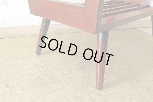 画像7: ヴィンテージ ガラストップサイドテーブル 桜材