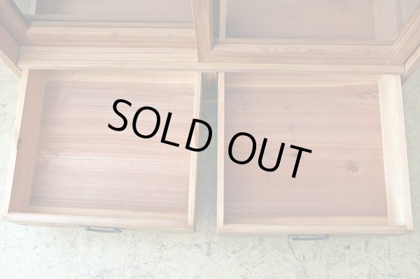 画像11: アンティーク 　木味良い ガラス戸棚 食器棚