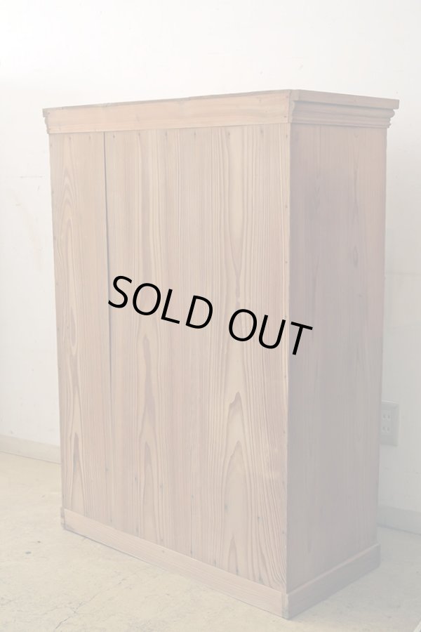 画像2: アンティーク 　木味良い ガラス戸棚 食器棚