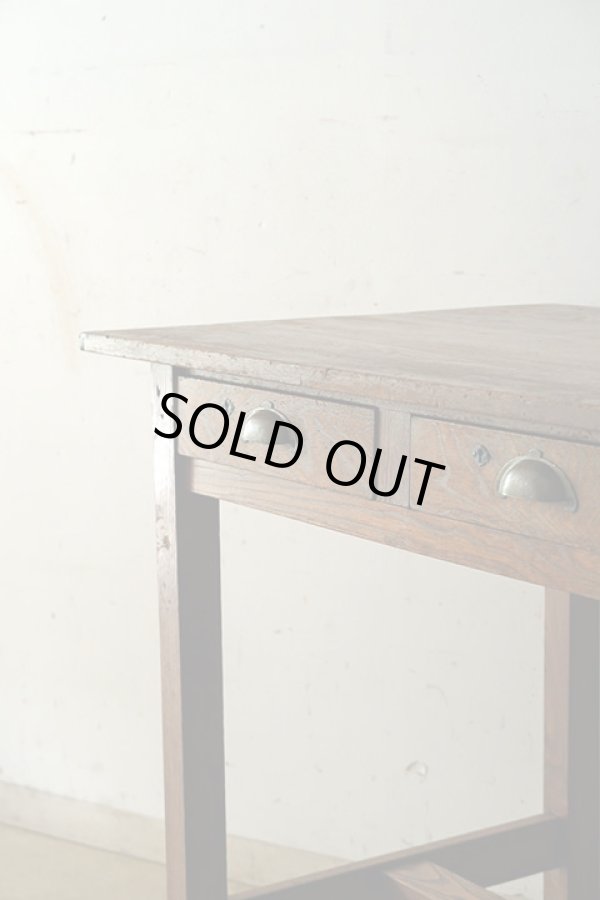 画像6: アンティーク 　木味良い 平机 デスク