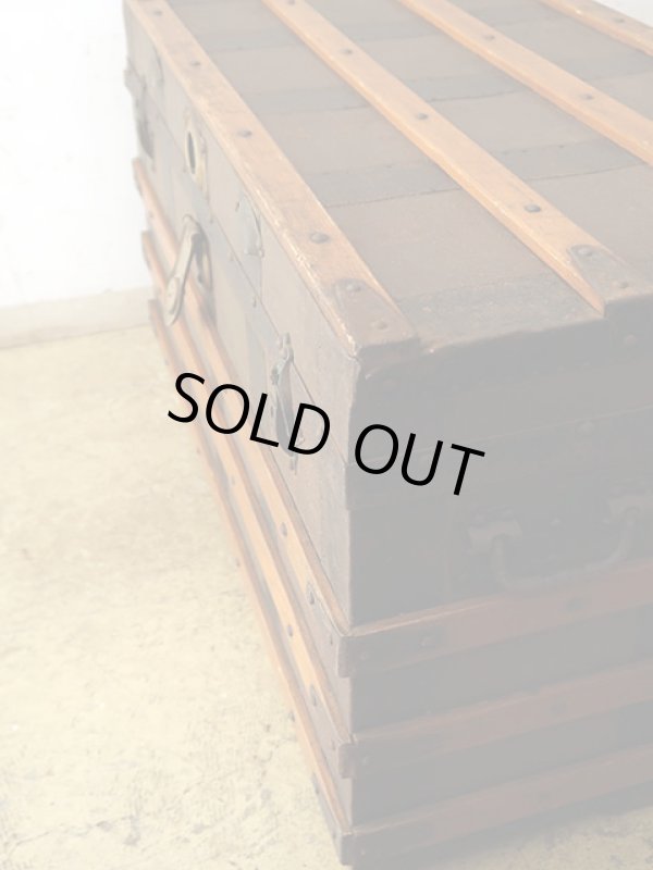 画像3: アンティーク 　大型トランク 船箱