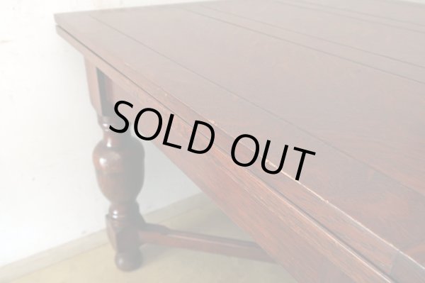 画像9: イギリス アンティーク 　オーク材のドローリーフテーブル 英国