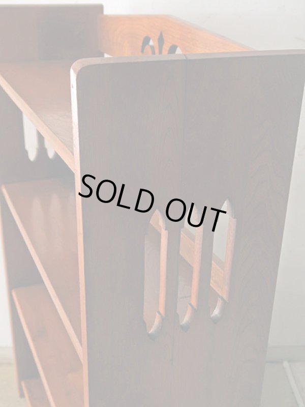 画像6: 古い 欅財の本棚 ブックシェルフ (1)