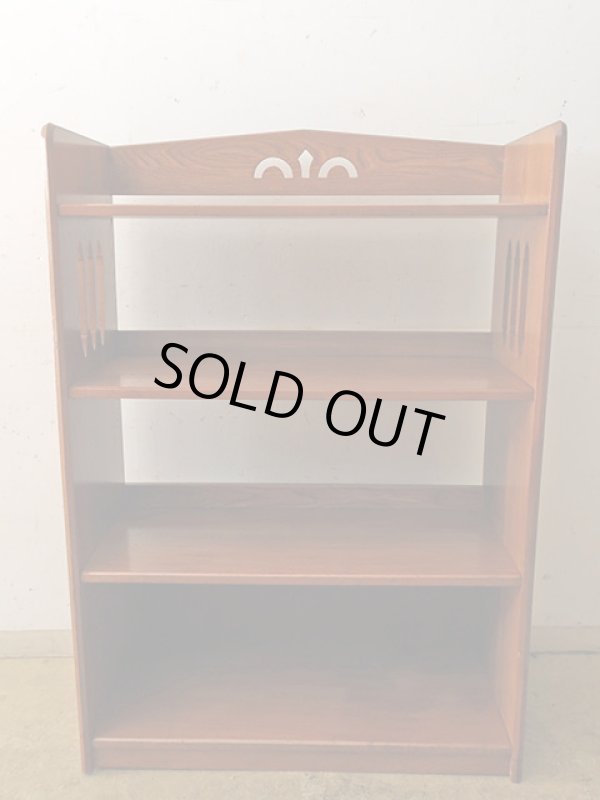 画像4: 古い 欅財の本棚 ブックシェルフ (2)