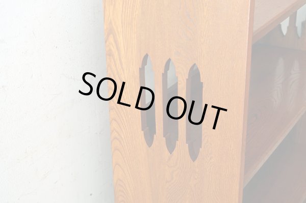 画像8: 古い 欅財の本棚 ブックシェルフ (2)