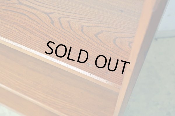 画像14: 古い 欅財の本棚 ブックシェルフ (2)