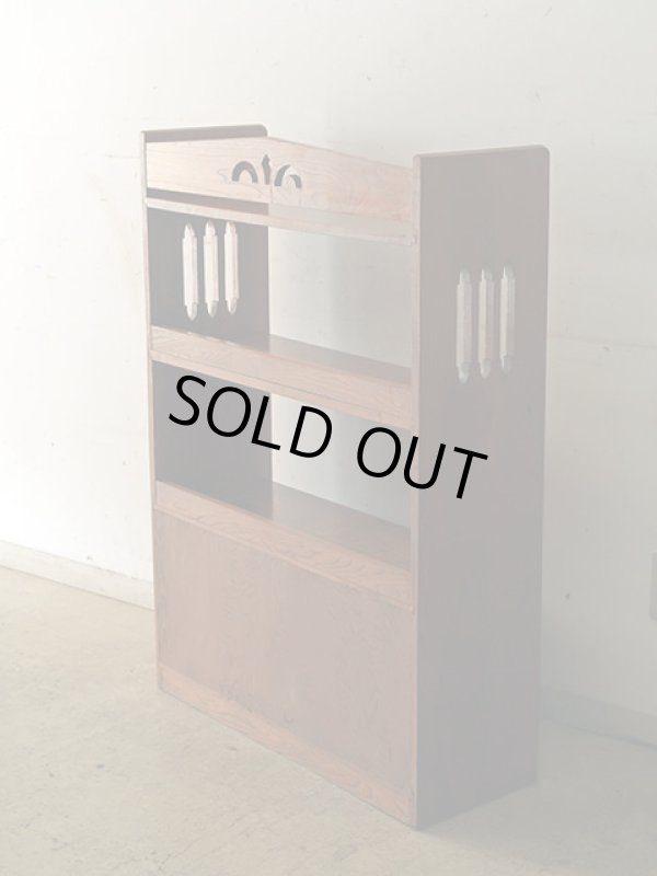 画像3: 古い 欅財の本棚 ブックシェルフ (1)