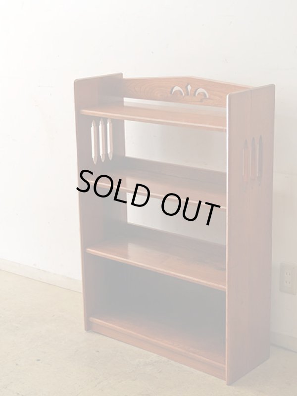 画像8: 古い 欅財の本棚 ブックシェルフ (1)