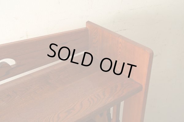 画像11: 古い 欅財の本棚 ブックシェルフ (1)