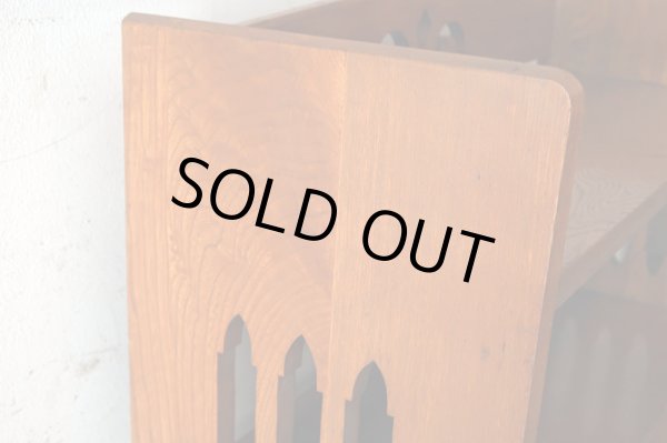 画像12: 古い 欅財の本棚 ブックシェルフ (1)