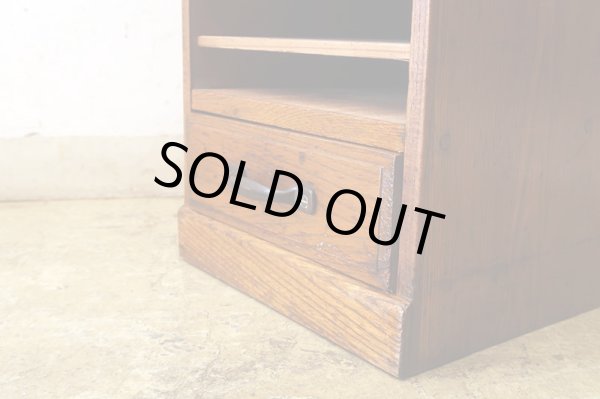 画像11: アンティーク 木味良い 引き出し付きカルテケース 書類棚 (3)