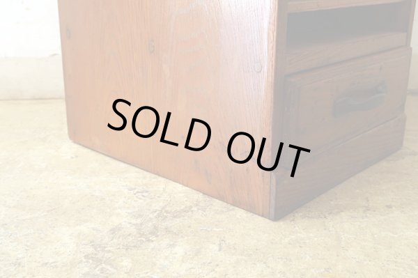 画像12: アンティーク 木味良い 引き出し付きカルテケース 書類棚 (3)