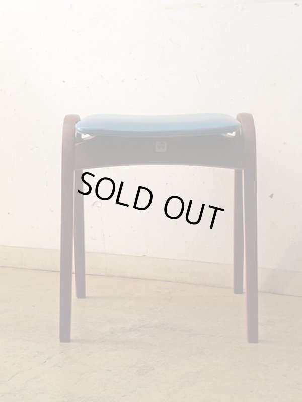 画像3: 秋田木工 スタッキングスツール 剣持勇 青