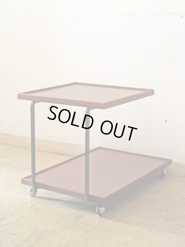 画像2: ヴィンテージ キャスター付きサイドテーブル ワゴン