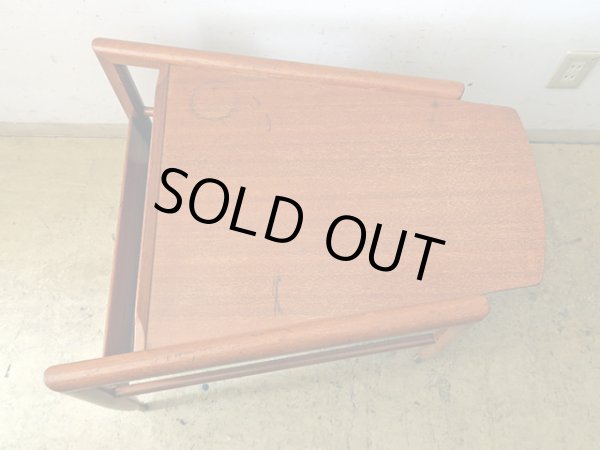 画像4: ヴィンテージ BrownSaltman社製 マガジンラック付きテーブル wedge table