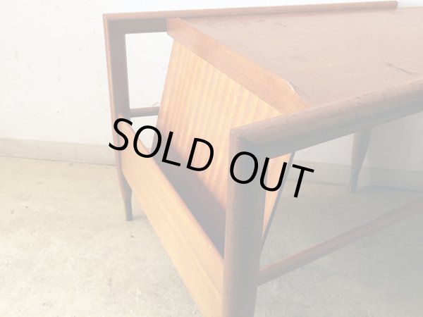 画像5: ヴィンテージ BrownSaltman社製 マガジンラック付きテーブル wedge table