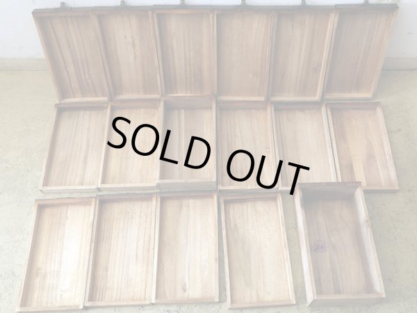 画像15: ヴィンテージ 楢材 小引き出し 切手類保管箱