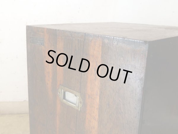 画像13: ヴィンテージ 楢材 小引き出し 切手類保管箱