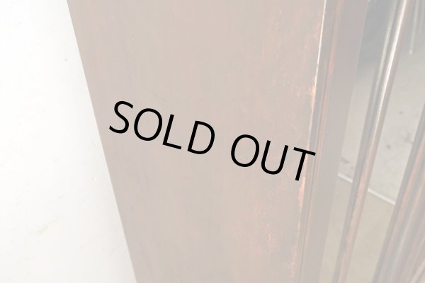 画像18: アンティーク 　桜材のガラス本箱 キャビネット