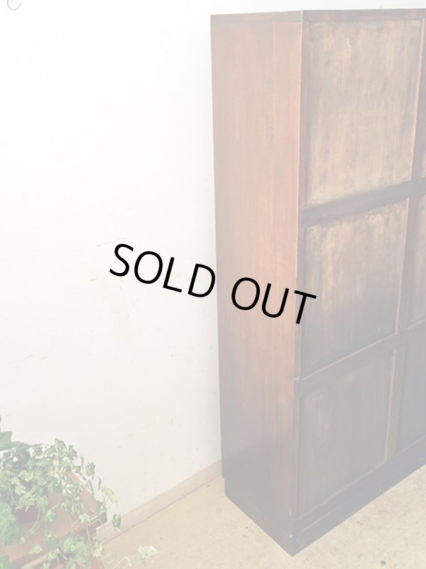 画像5: アンティーク 　桜材のガラス本箱 キャビネット