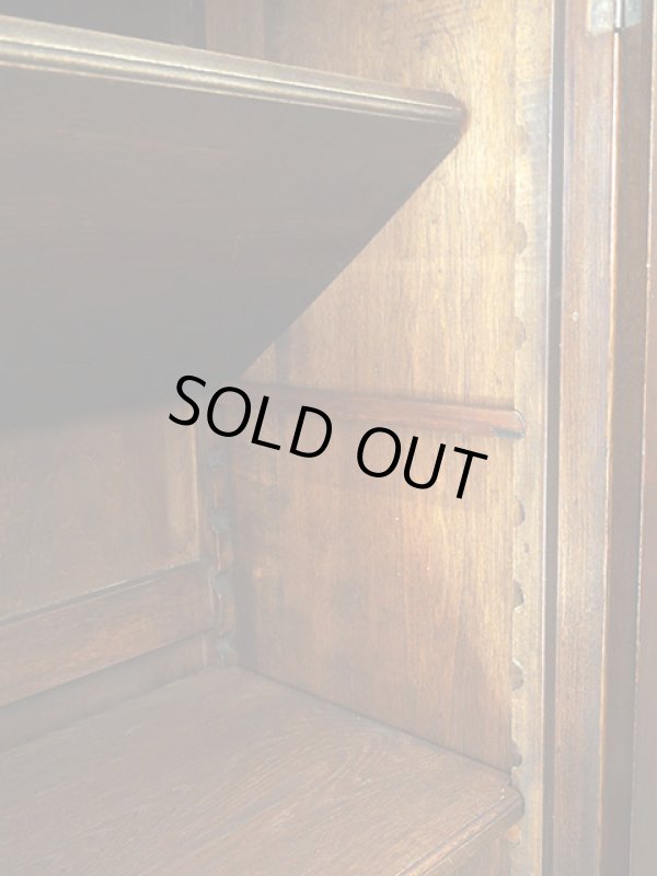 画像7: アンティーク 　桜材のガラス本箱 キャビネット