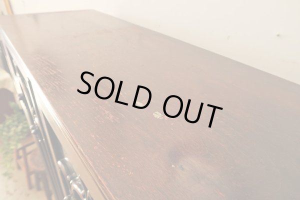 画像12: アンティーク 　桜材のガラス本箱 キャビネット