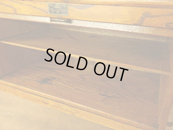 画像14: アンティーク 　蛇腹扉付き くさび式の本立て