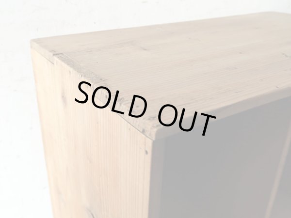 画像8: アンティーク 　乾いた木肌のマス棚