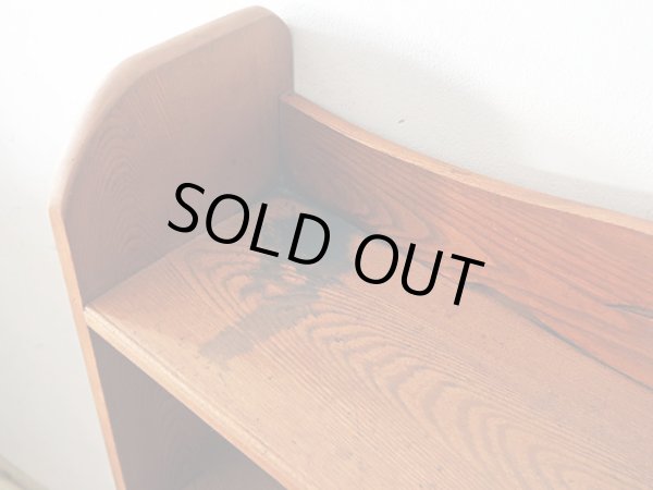 画像9: アンティーク 　ケヤキ材の本棚 ブックシェルフ