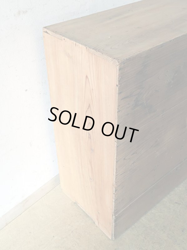 画像4: アンティーク 　乾いた木肌のマス棚