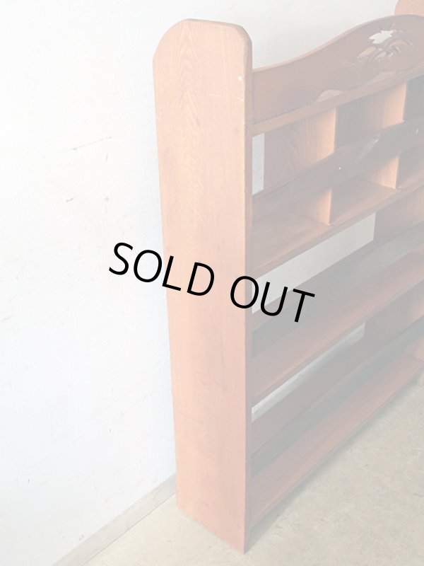 画像4: アンティーク 　ケヤキ材の本棚 ブックシェルフ