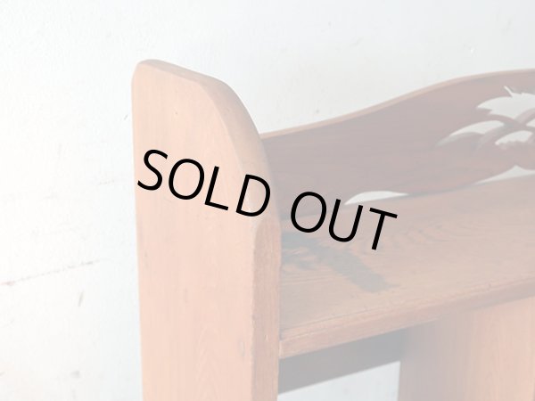 画像8: アンティーク 　ケヤキ材の本棚 ブックシェルフ