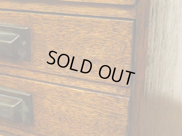 画像12: 昭和レトロ ラワン材の 5杯小引き出し