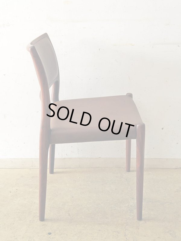 画像3: デンマーク J．L．Moller社 ダイニングチェアー NO.80 ローズウッド (2)