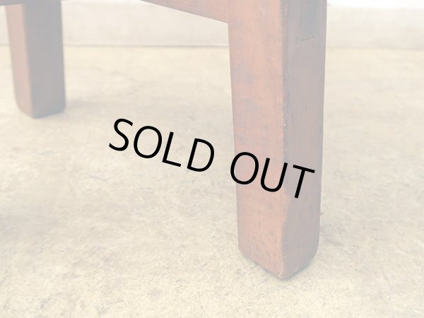 画像11: アンティーク 　木製スツール 丸椅子