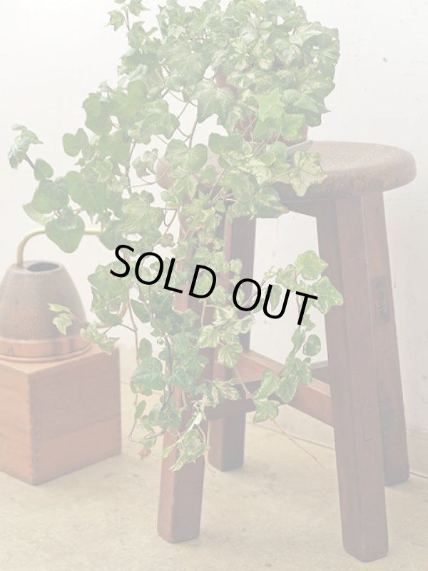 画像13: アンティーク 　木製スツール 丸椅子